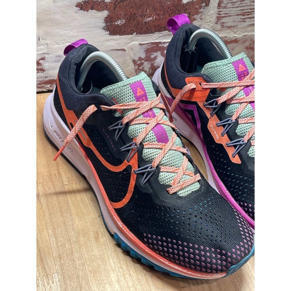 Nike Men's Pegasus 4 Black Orange Pink Trail Running Sneakers